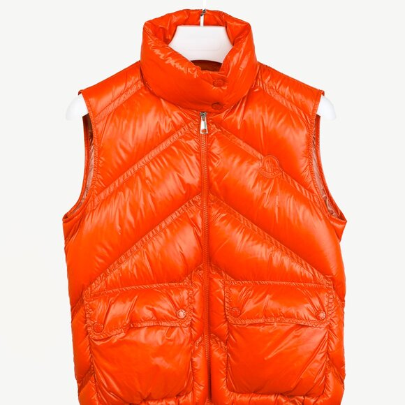 Moncler Hossegor Orange Down Puffer Vest - Picture 2 of 14